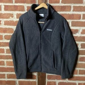 Columbia Womens Fleece Jacket Full Zip Pockets Mock Neck‎ M petite